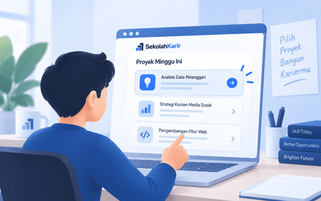 Pilih proyek mingguan di Side Hustle Arena
